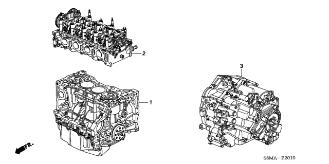 2006 Acura RSX Engine Assy. - Transmission Assy. Diagram