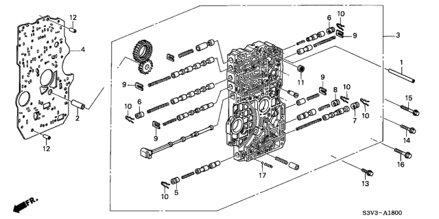 2006 Acura MDX Body Assembly, Main Valve Diagram for 27000-PVG-A00