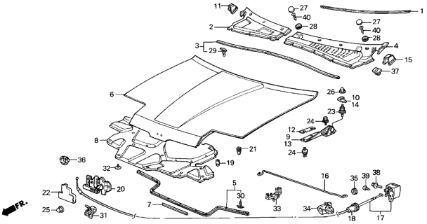 1987 Acura Integra Screw, Tapping (4X16) Diagram for 93905-244J0