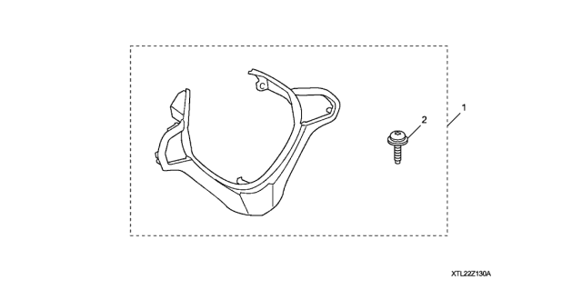 2013 Acura TSX Steering Wheel Trim - Dark Metal Diagram