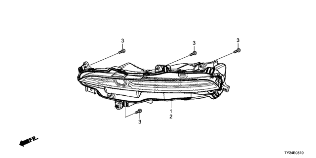 2014 Acura RLX 4 Door TECH (HYBRID) KA DCT Foglight Diagram