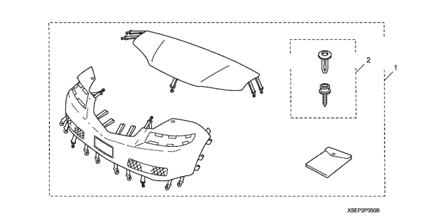2004 Acura TL Nose Mask (Full) Diagram for 08P35-SEP-200
