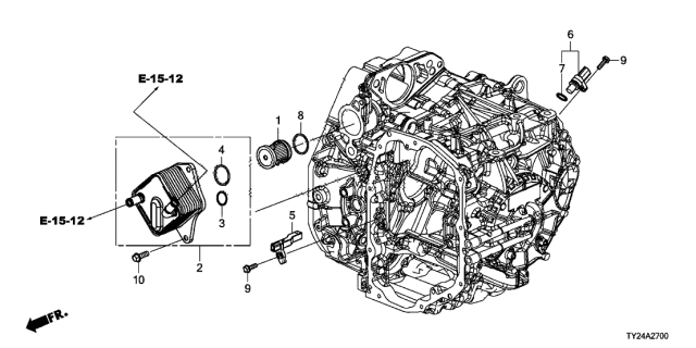 2019 Acura RLX AT ATF Warmer - Sensor (10AT) Diagram