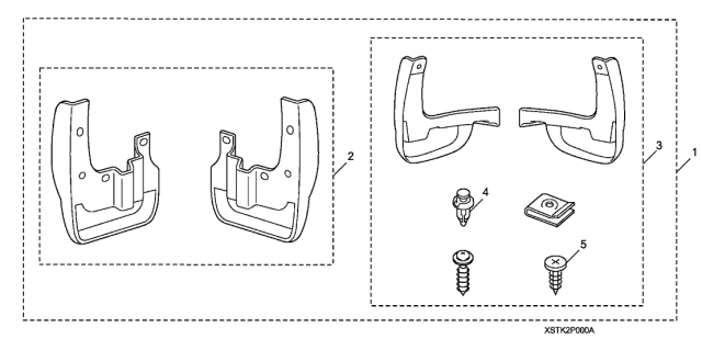 2009 Acura RDX Splash Guard Diagram