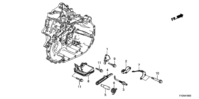 2016 Acura RLX AT Parking Lever Diagram