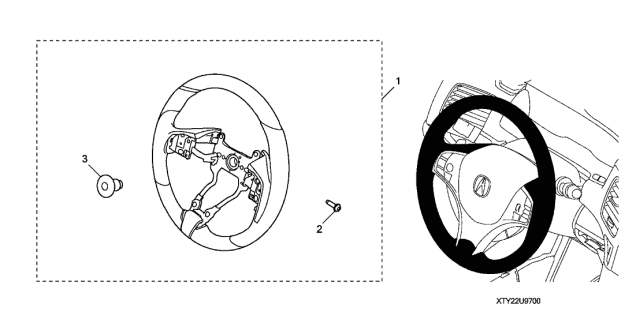 2016 Acura RLX Steering Wheel Diagram