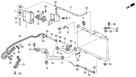 1993 Acura Vigor Clamp, Hose (ATF) Diagram for 25961-PV1-000