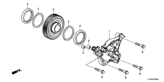 2014 Acura RLX 4 Door ADV (HYBRID) KA DCT AT Idle Shaft Diagram
