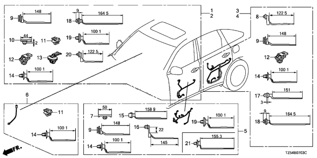 2017 Acura MDX 5 Door ADV (ENT/E.LIBERTY) KA 9AT Wire Harness Diagram 4