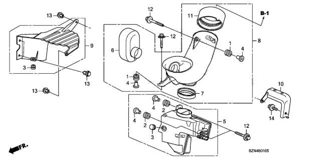 2010 Acura ZDX 5 Door TECH KA 6AT Resonator Chamber Diagram