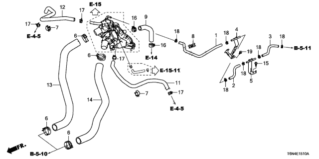 2019 Acura NSX Hose, Expansion Tank Inlet (C) Diagram for 19113-58G-A00