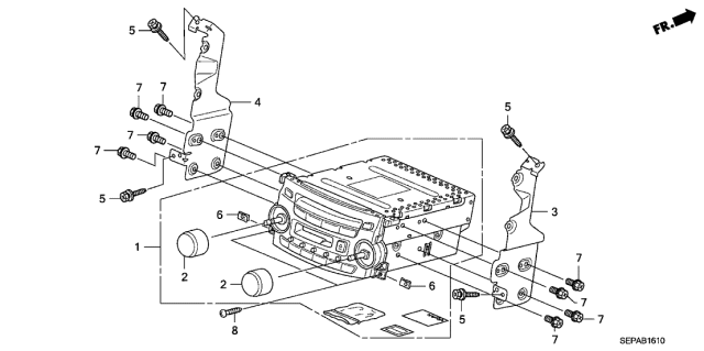 2008 Acura TL Set Tuner Assembly (1Tb6) Diagram for 39100-SEP-A60ZARM