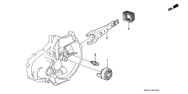 1988 Acura Legend MT Clutch Release Diagram