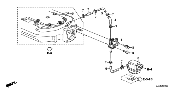 2006 Acura RL 4 Door RL (TECH) KA 5AT Tubing Diagram