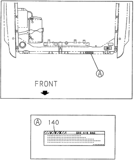 1996 Acura SLX 4 Door 4LS (PREMIUM) KL 4AT Caution Plate - Label Diagram 3