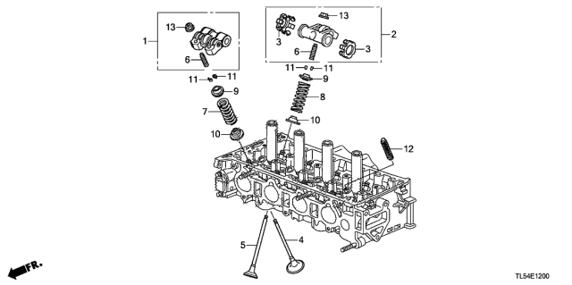 2011 Acura TSX Spring, Exhaust Valve (Orange) (Nippon Hatsujo) Diagram for 14762-R40-A01