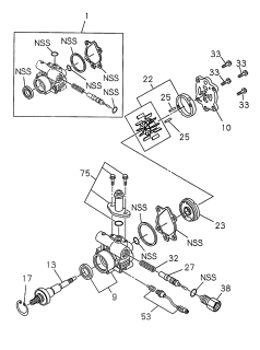 1998 Acura SLX 4 Door 4LS (PREMIUM) KA 4AT P.S. Oil Pump Diagram