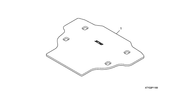 2019 Acura RLX 4 Door ADV (SH-AWD (HYBRID)) KA DCT Trunk Carpet Mat Diagram