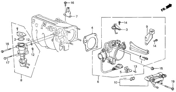 1987 Acura Integra Valve Assembly, Eic (Denso) Diagram for 36450-PG7-661