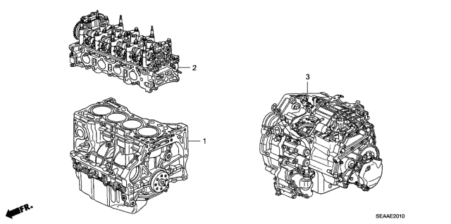 2008 Acura TSX Engine Assy. - Transmission Assy. Diagram