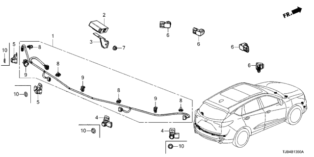 2020 Acura RDX Parking Sensor Diagram