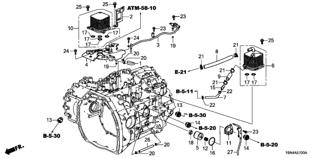 2018 Acura NSX Cap, Element (ATF) Diagram for 25802-58H-A00