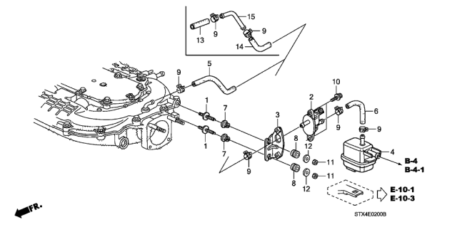 2007 Acura MDX Purge Tube B Diagram for 36176-RYE-A00