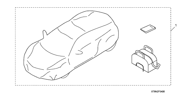 2018 Acura NSX 2 Door FIF KA DCT Car Cover (Gray/Blue) (Indoor Only) Diagram