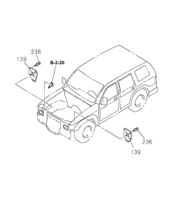 1999 Acura SLX 4 Door 4LS (PREMIUM) KA 4AT Headlight Backing Diagram