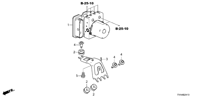 2022 Acura MDX Bracket, Modulator Diagram for 57115-TYA-A01