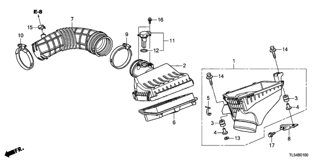 2011 Acura TSX Air Cleaner Diagram