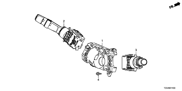 2021 Acura TLX Switch Assembly , Wiper Diagram for 35256-TGV-M51