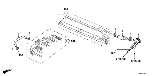 2014 Acura RDX 5 Door TECH (2WD) KA 6AT Breather Tube Diagram