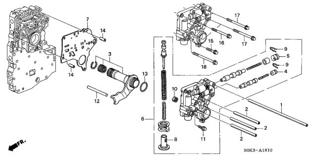 2002 Acura TL Shaft Assembly, Stator Diagram for 25155-P7Z-000