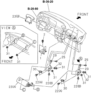 1996 Acura SLX Control Unit, Sir Diagram for 8-16205-059-0