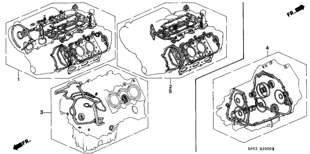 1991 Acura Legend Gasket Kit Diagram