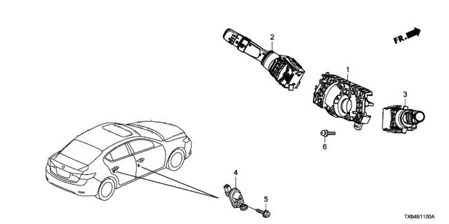 2015 Acura ILX Combination Switch Diagram