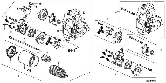 2010 Acura TSX Brush Holder Set Diagram for 31210-RL8-A01