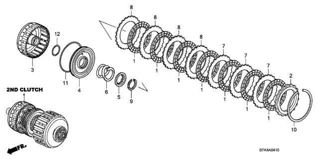 2010 Acura RDX AT Clutch (2ND) Diagram