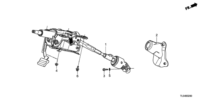 2011 Acura TSX 5 Door TSXTEC KA 5AT Steering Column Diagram