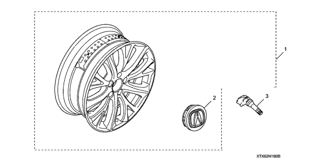 2021 Acura ILX Wheel Alloy Diagram