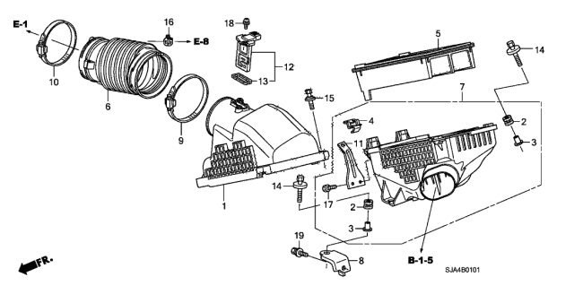 2011 Acura RL Air Cleaner Diagram