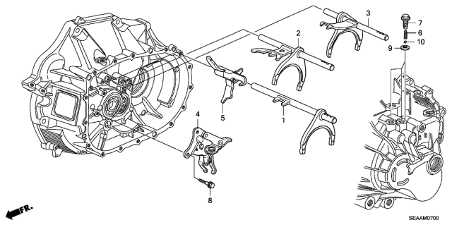 2008 Acura TSX MT Shift Fork Diagram