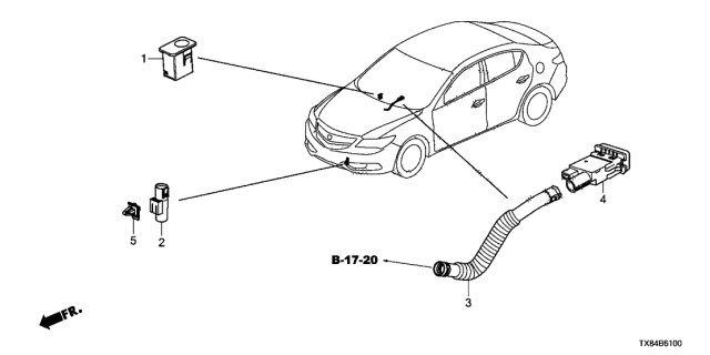 2014 Acura ILX Hybrid A/C Sensor Diagram