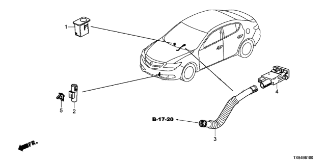 2013 Acura ILX Hybrid 4 Door TECH KA CVT A/C Sensor Diagram