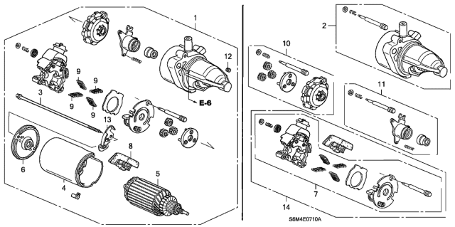 2004 Acura RSX Starter Motor (MITSUBA) Diagram