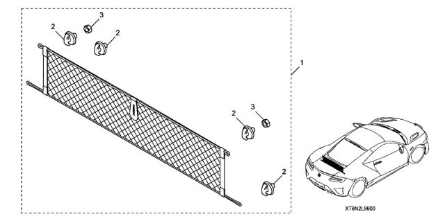 2021 Acura NSX 2 Door BASE KA DCT Cargo Net Diagram