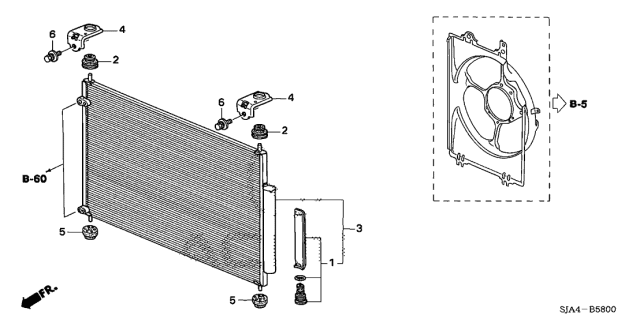 2007 Acura RL A/C Condenser Diagram