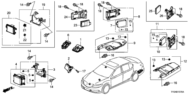 2014 Acura RLX Camera Assembly (Fcw) (Ldw) Diagram for 36150-TY3-A31