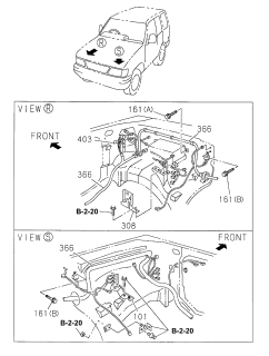 1999 Acura SLX 4 Door 4LS (PREMIUM) KL 4AT Wire Harness (Engine) Diagram 2